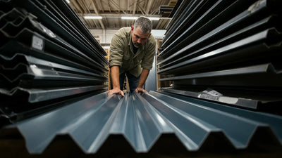 Metal storage building in a backyard, providing durable and cost-effective storage for tools and equipment