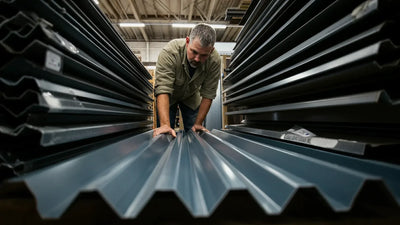 Metal storage building in a backyard, providing durable and cost-effective storage for tools and equipment