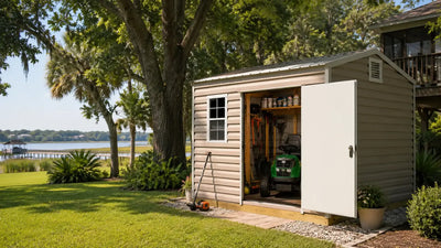Are Portable Storage Buildings Good for Yard Tools & Mowers?