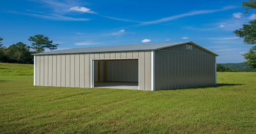 Rows of metal storage buildings showcasing durable and customizable storage solutions