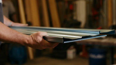 A prefabricated metal storage shed in Alabama, designed for durability and weather resistance.